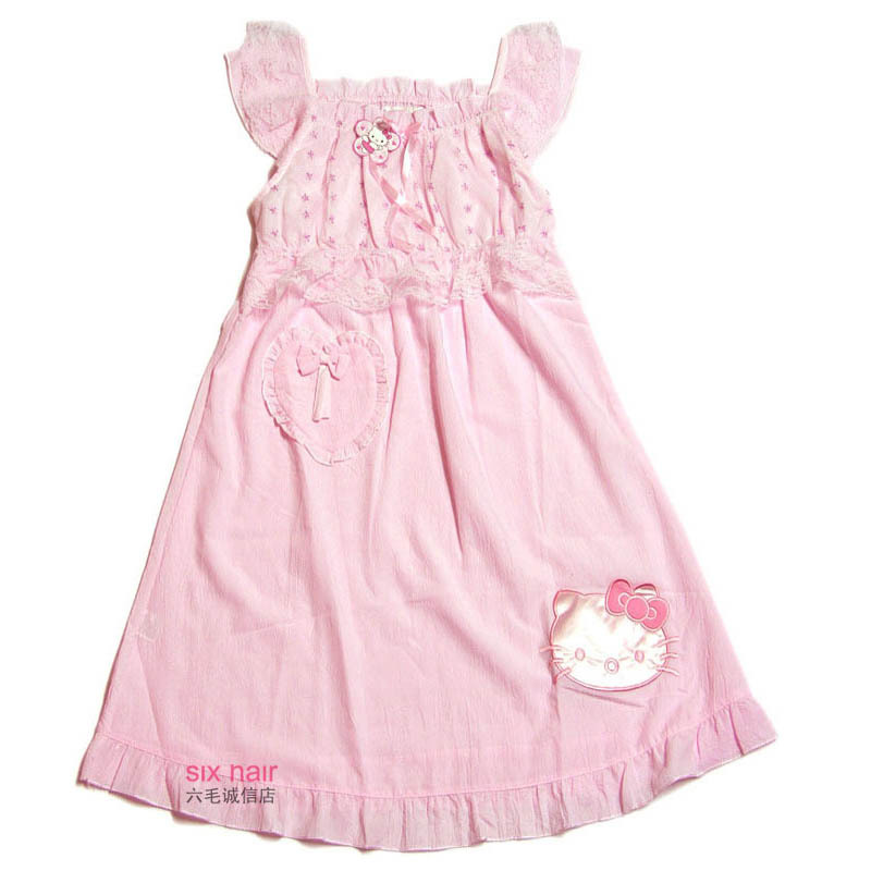 2012 ! lace mantianxing princess nightgown cartoon kitty cotton sleepwear