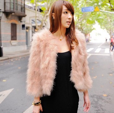 2012 ladies ostrich wool fur coat 723 - - 932