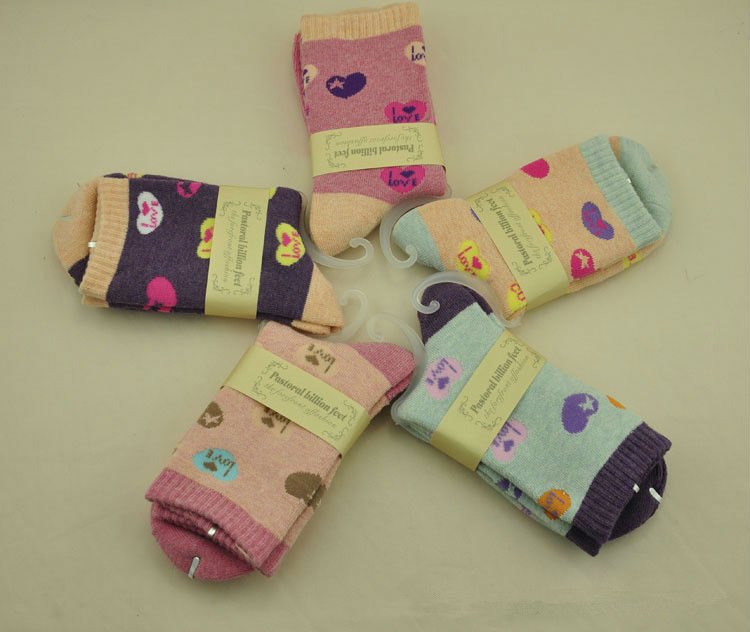 2012 ladies warm cotton socks roughcast socks 10pairs MIX any design is available