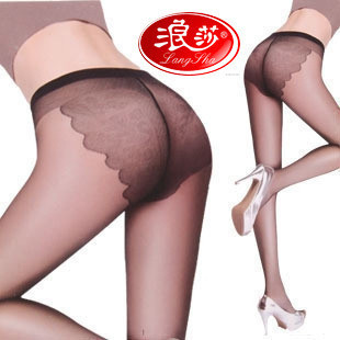 2012 LANGSHA stockings sexy ultra-thin bikini Core-spun Yarn trigonometric pantyhose k6607