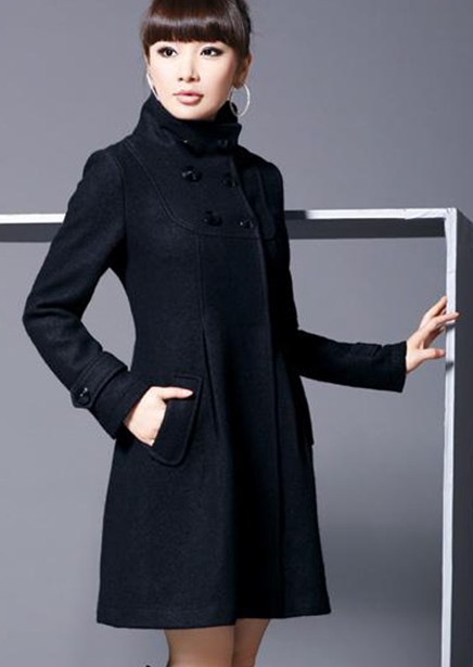 2012 latest style lady's longsleeve removeable hooded overcoat slim jacket warm long coat 204121 Free shipping