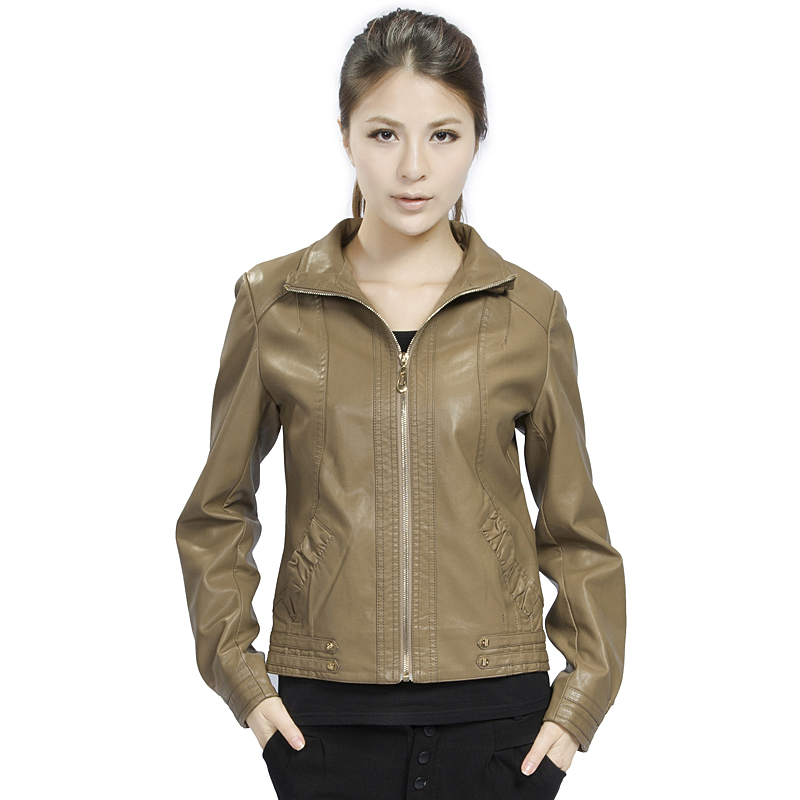 2012 leather clothing female genuine leather sheepskin short design sheepskin outerwear free shipping dropshipping