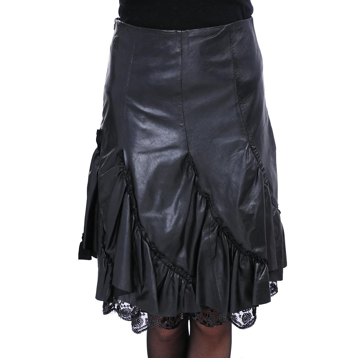 2012 leather clothing fur bust skirt leather skirt lace sheepskin genuine leather n0999