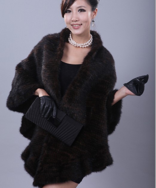 2012  luxurious mink hair  Lady beautiful fur  mantle  stylish wraps outer wear for women perfect  free size  DHL Free Shipping