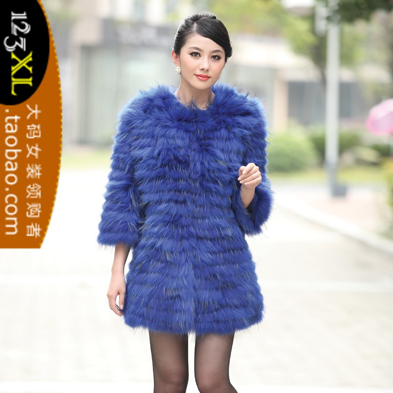 2012 luxury fur raccoon fur fashion design long outerwear bust 100 -