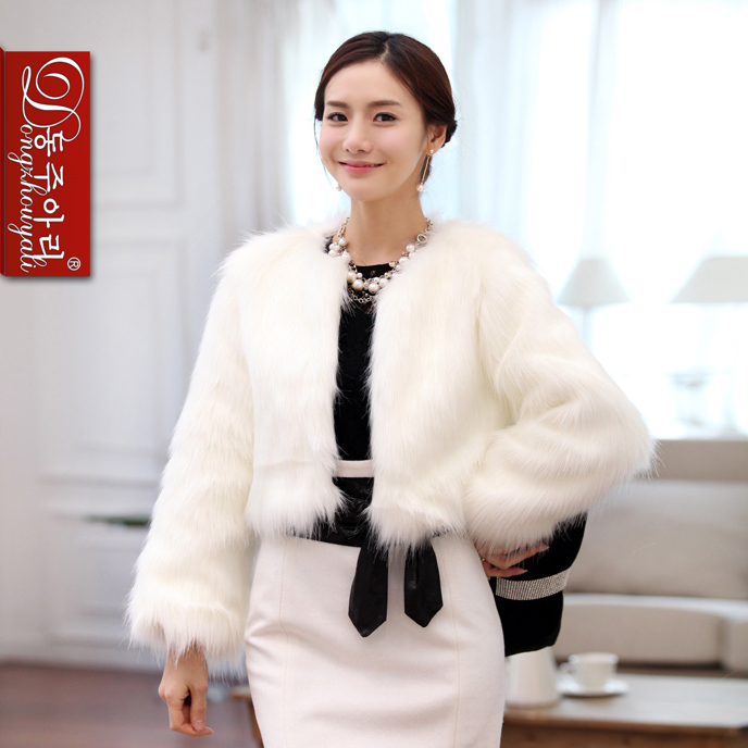 2012 luxury quality marten overcoat mink hair fur coat short design plush