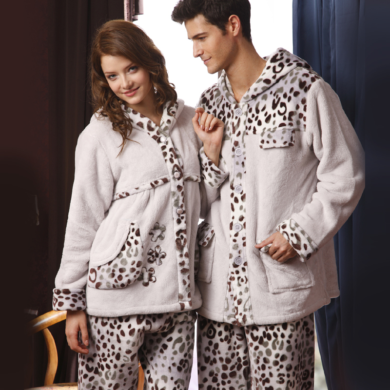 2012 male women's quality coral fleece lovers sleep set lounge