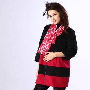 2012 maternity clothing autumn and winter maternity quality patchwork outerwear 118051