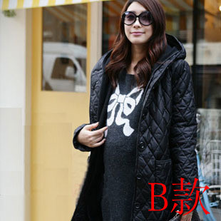 2012 maternity clothing autumn and winter thick maternity wadded jacket trench maternity outerwear cotton-padded jacket