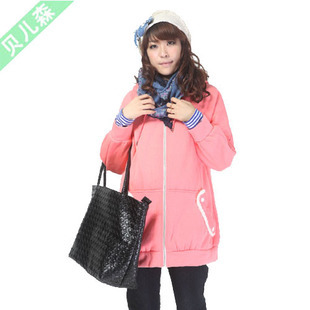 2012 maternity clothing autumn zipper thickening outerwear 305091