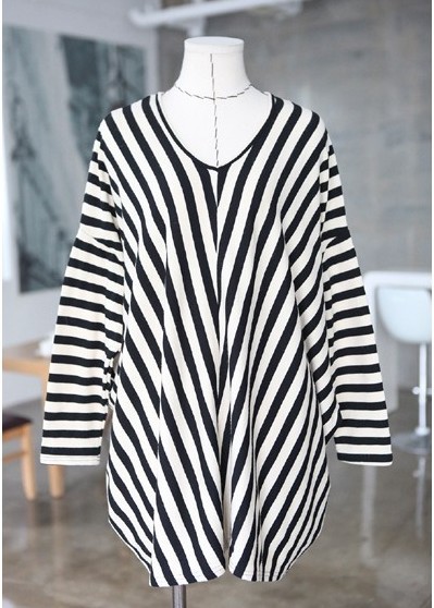 2012 maternity clothing loose casual fashion stripe three quarter sleeve t-shirt maternity clothing top w809