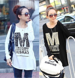 2012 maternity clothing   maternity long-sleeve T-shirt spring and summer maternity clothing