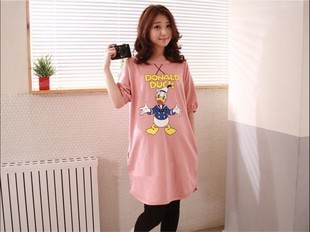 2012 maternity clothing summer donald duck 100% cotton maternity short-sleeve T-shirt