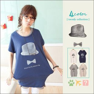 2012 maternity clothing summer maternity short-sleeve T-shirt summer 100% cotton loose top 10326