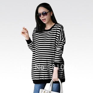 2012 maternity clothing summer stripe maternity t-shirt maternity top