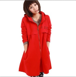 2012 maternity clothing with a hood casual clothing big coat