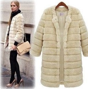 2012 medium-long loose plus size faux fur coat fur overcoat