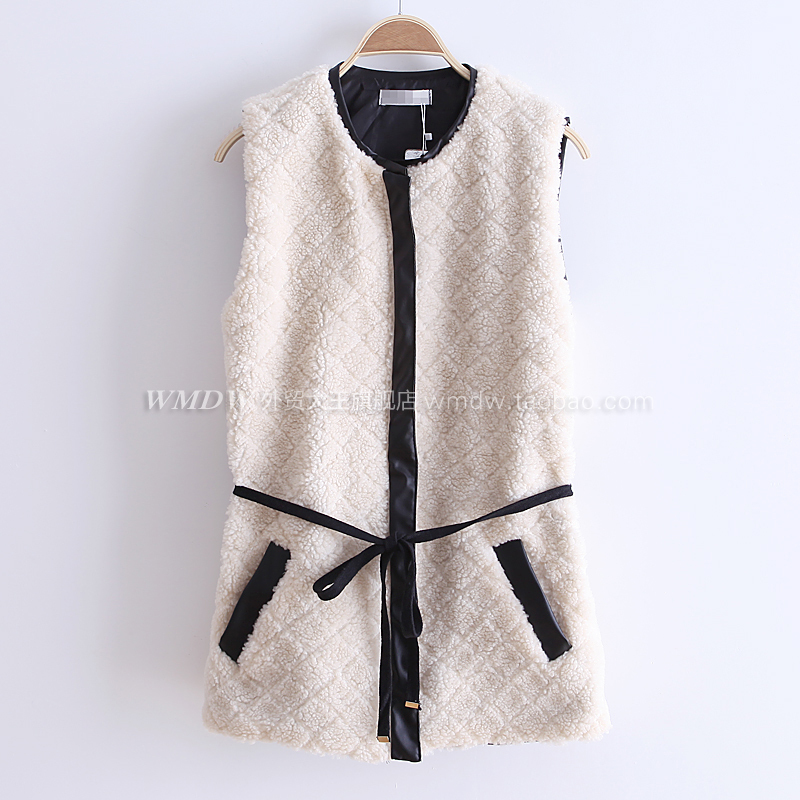 2012 medium-long plush vest vest outerwear ww2724