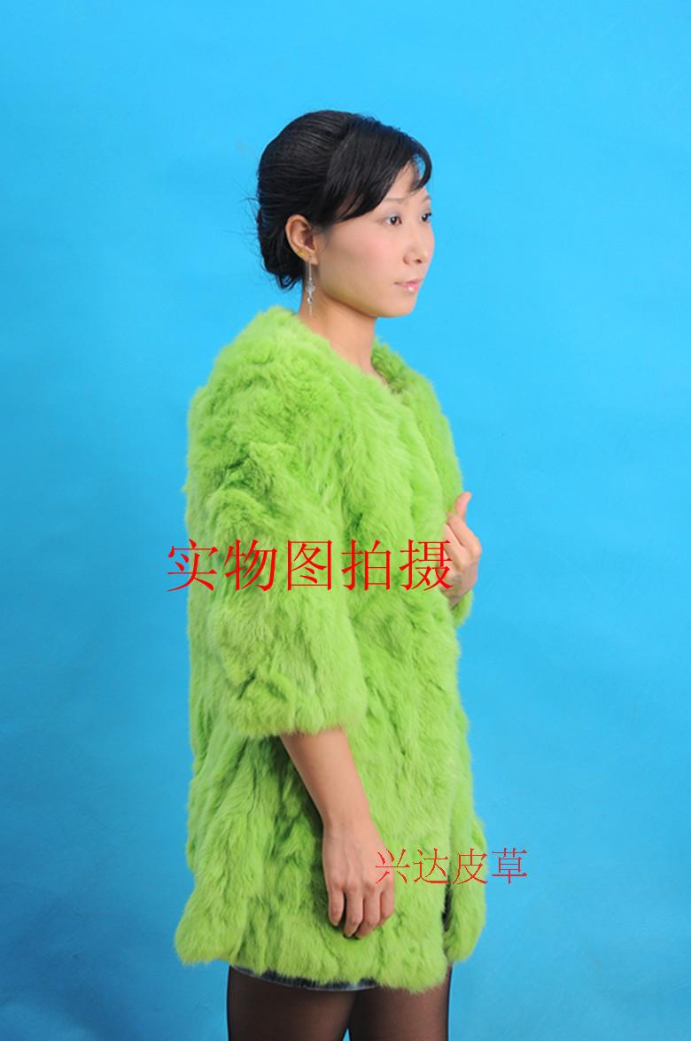 2012 medium-long rabbit fur coat vest short design female fur coat fur overcoat