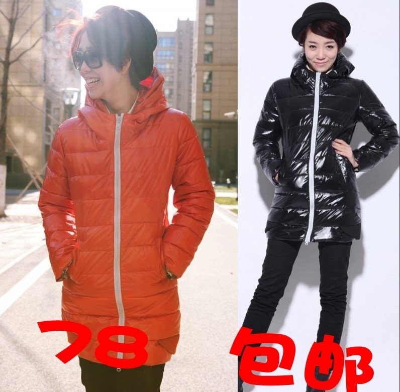 2012 medium-long winter long design Women down coat slim