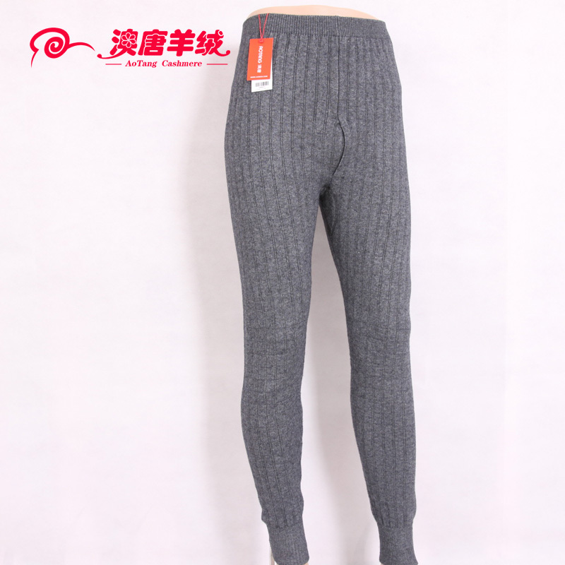 2012 men's double layer thermal kneepad wool pants thickening bars trousers