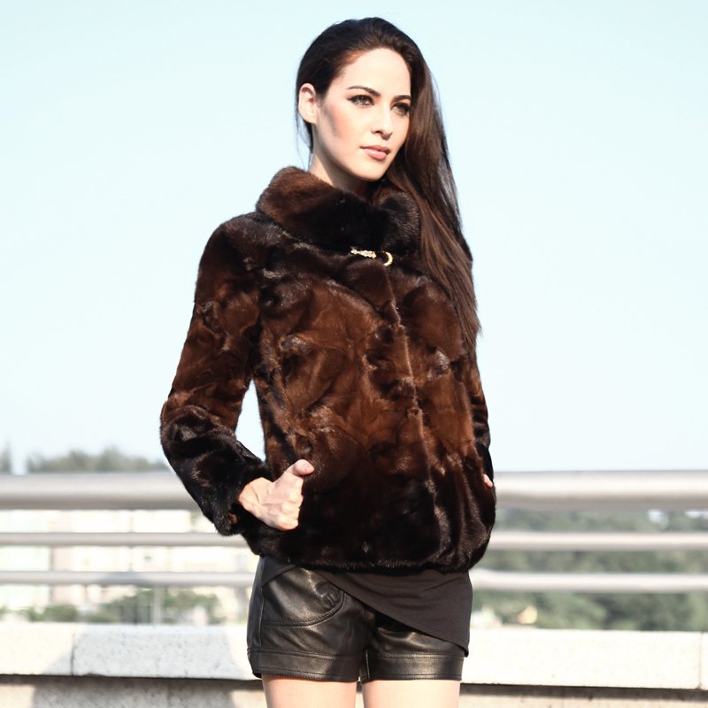 2012 mink fight mink marten overcoat fur coat d175