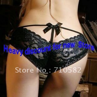 2012 most popular Lace sexy women panties/underwear,/briefs with bow tie Free shipping 50 pcs/lot