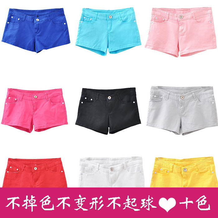 2012 multicolour shorts casual candy color shorts