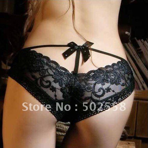 2012 nes fashion sexy corset Fine lace hem underwear women bowknot briefs ladies panties   C-37