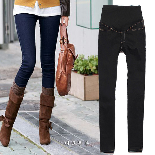 2012 new adjustable maternity skinny jeans pregant woman pants abdominal trousers