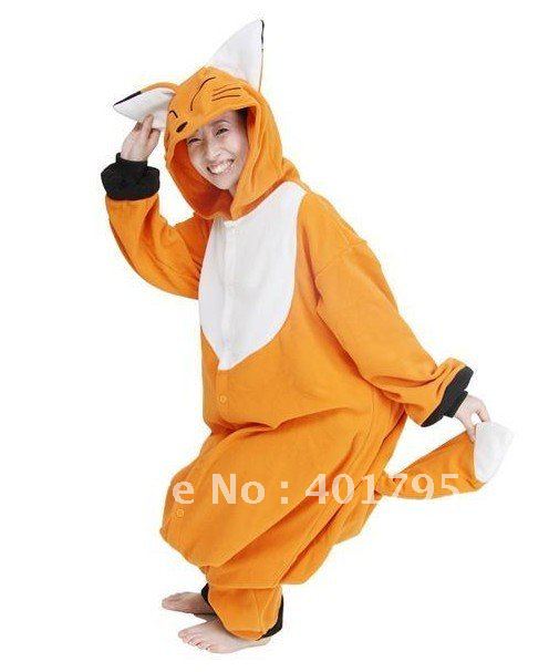 2012 New Adult Fleece Fox  Pyjamas  Pajamas Sleepsuit sleepwear Onesie