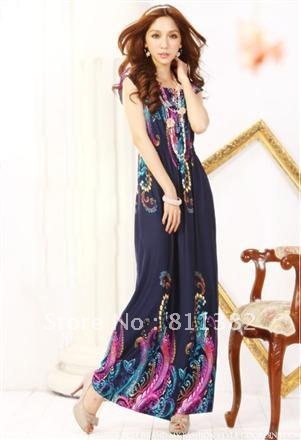 2012 New aiiive Sexy long   women's Dress Two colors Black Blue  free shipping#10526