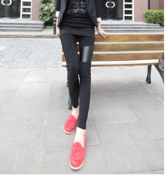 2012 New Arrival 9 Points Sexy Black Tight Pant Leather Ladies Leggings Warm Comfortable Breathe Freely  Mention Hip Free Ship