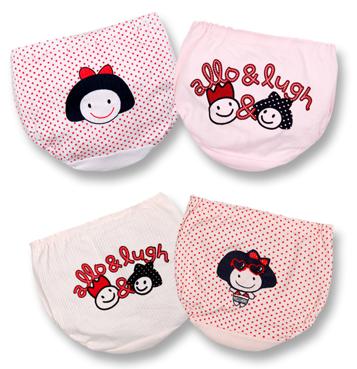 2012 new arrival allo lugh female child 100% cotton panties child briefs