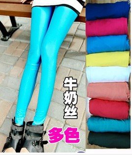 2012 New arrival Candy Color  For Women Hot Sale Pantyhose Fashion Glow Sexy Leggings Elastic Solid Tights Pants FREE SHIPPING