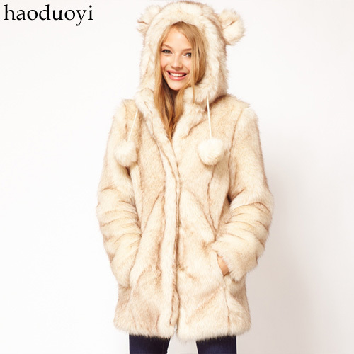 2012 new arrival cute lovely snow Double cap dribbled two-color wool beige long design fur coat long design fur overcoat XS-XXL