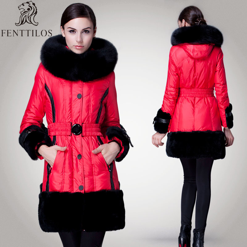 2012 new arrival fur down coat female medium-long fox fur fashion plus size thickening 314