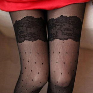 2012 new arrival lace princess white stockings female ultra-thin pantyhose socks