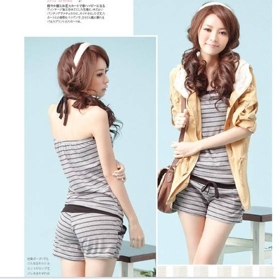 2012 New Arrival,ladies Fashion jumsuits/rompers,women elegant striped jumpsuits,free shipping,wholesale LP8204