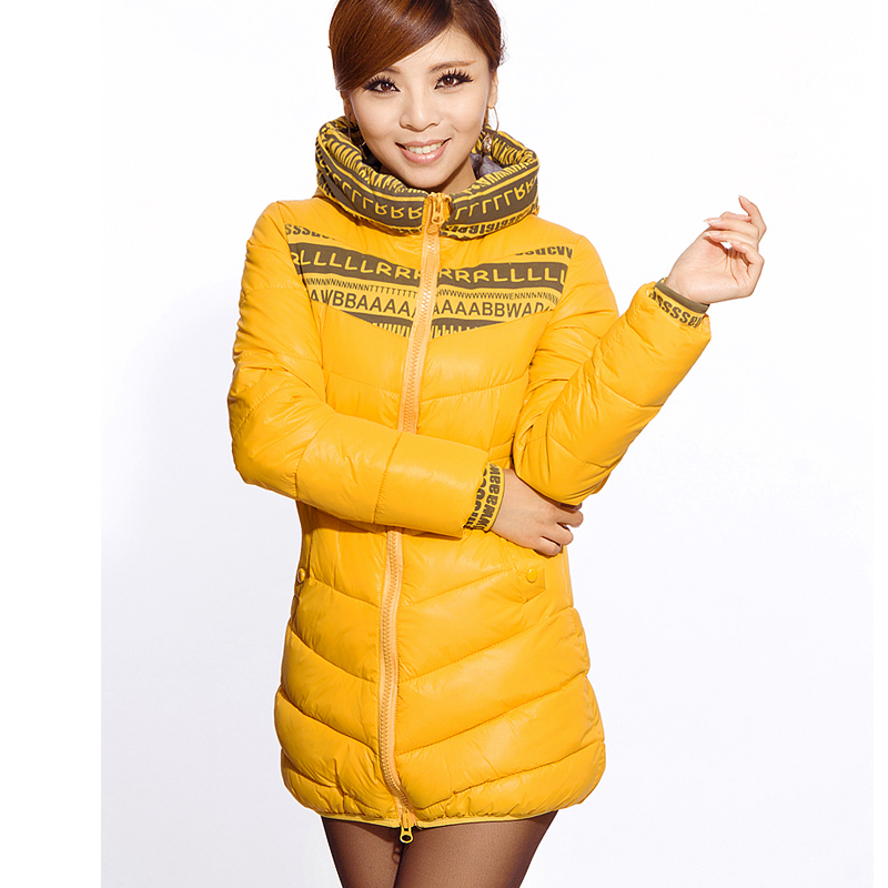 2012 new arrival lady down cotton cotton-padded jacket hot-selling slim medium-long women's plus size wadded jacket