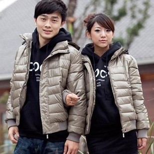 2012 new arrival lovers outerwear male women's thermal down coat lovers winter