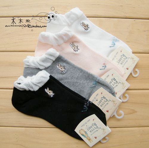 2012 new arrival ! peter rabbit bubble female cotton socks female cotton sock slippers