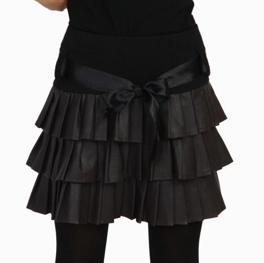 2012 new arrival plus size PU skirt bust skirt leather skirt princess dress high waist skirt layered dress short skirt female