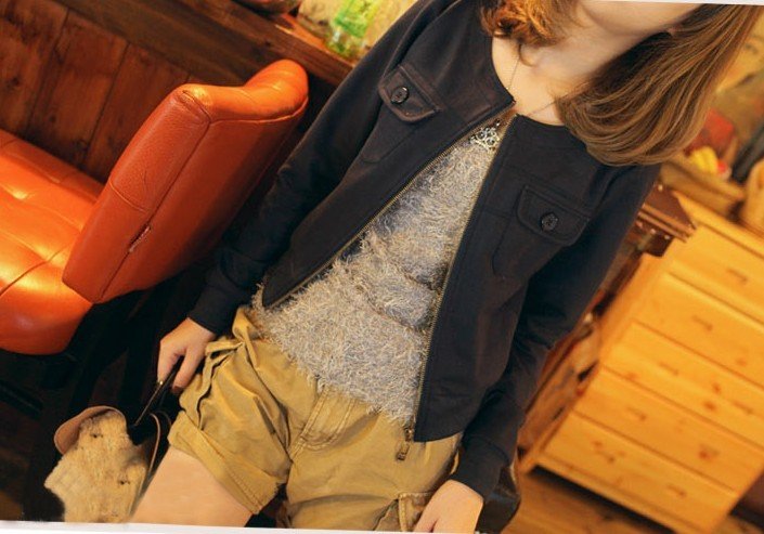 2012 New arrival Spring autumn Fashion solid color sweet wild skinny XXL COPINE small jacket short coat free shipping