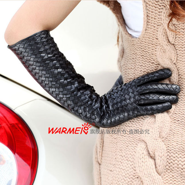 2012 new arrival Top sheepskin women's genuine leather punk gloves 1 pair/lot