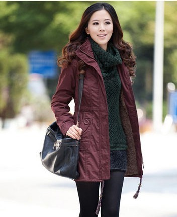 2012 new arrival winter velvet thickening thermal wadded jacket cotton-padded jacket thick outerwear xxxl Free Shipping