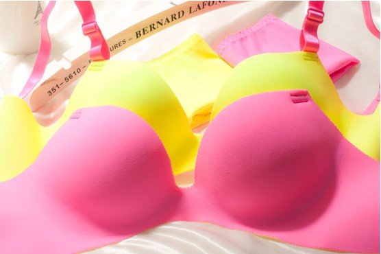 2012 New Arrival Women Ice cream color adjustable  push up sexy bra set,fashion bras,Sexy Underwear,Cup A- B,Free shipping!