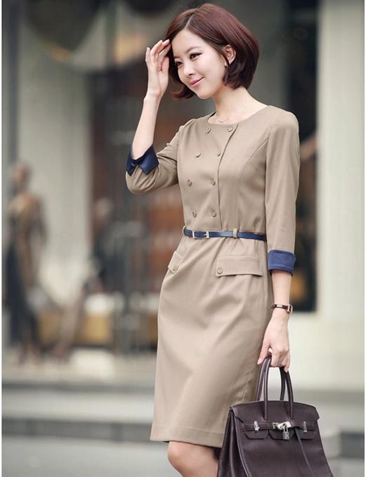 2012  new arrival  women's slim  half  sleeve  ol elegant   slim  hip    ol patchwork dress for theoffice  w247