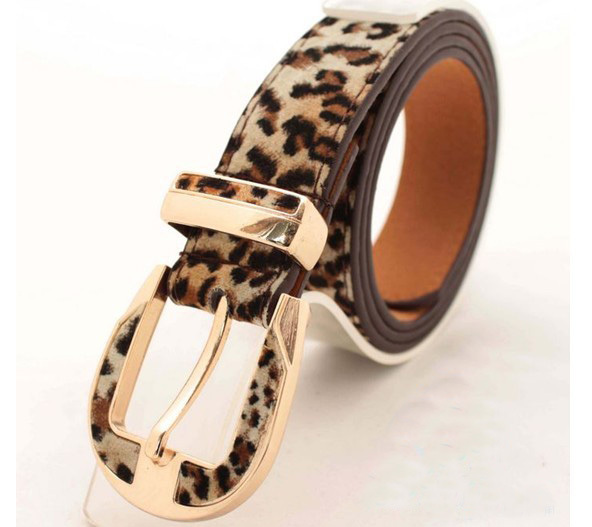 2012 New Arrived Fashion Charm Faux Leather Leopard Belts for wemen with Free shipping