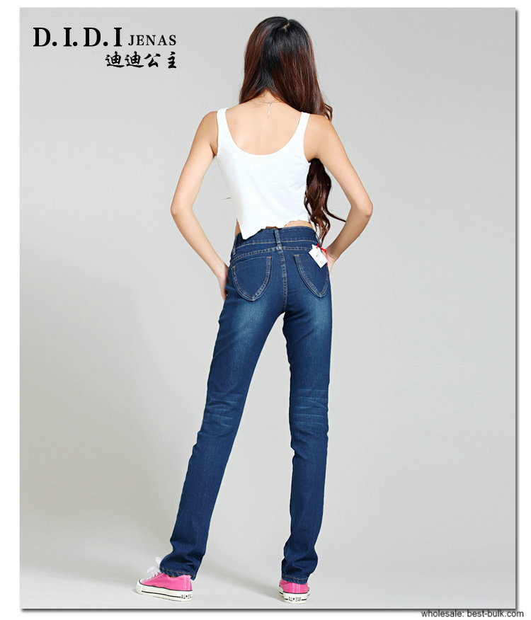 2012 new autumn and winter fashion personality inclined buckle ladies jeans wholesale 6621